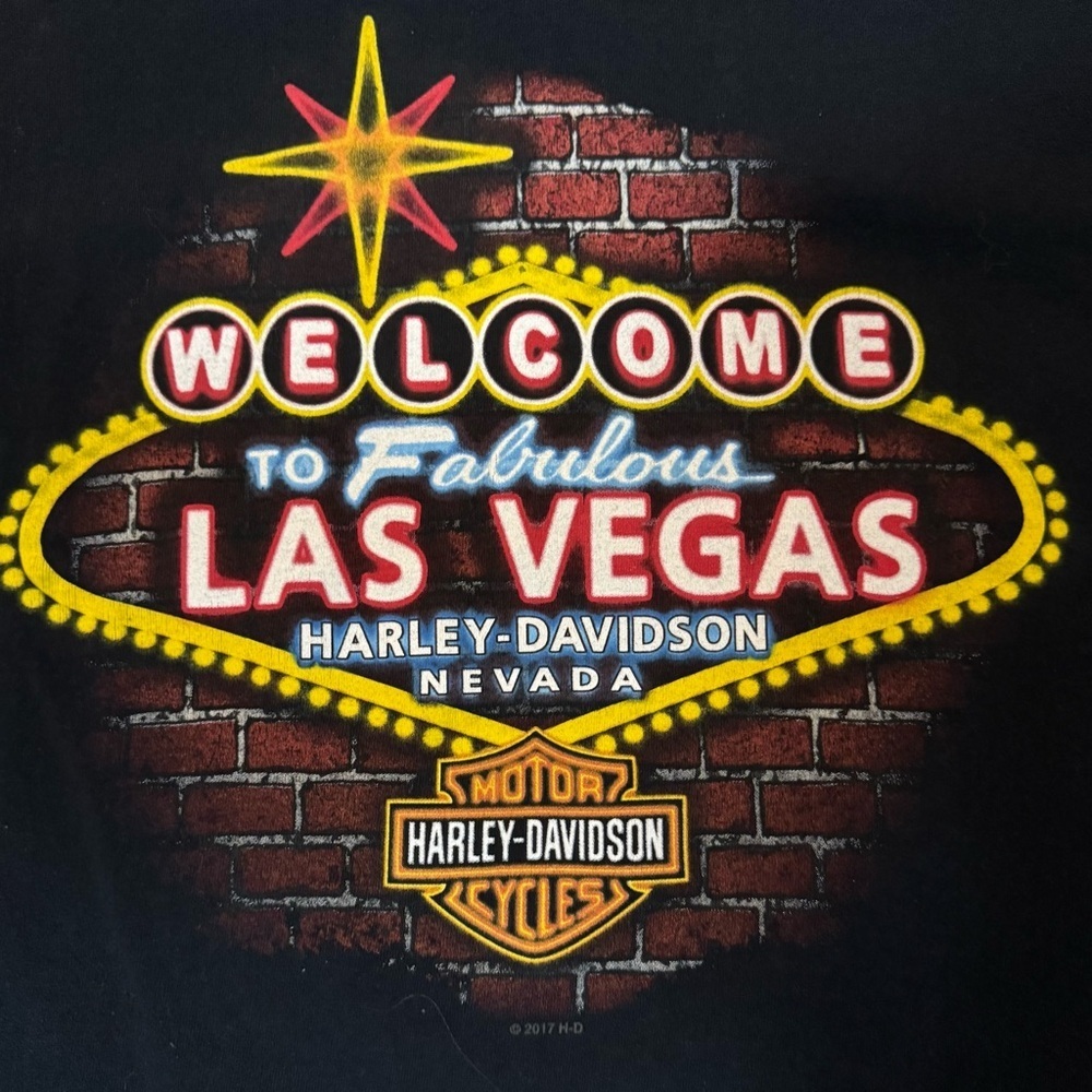 NWOT Harley-Davidson Black Las Vegas Eagle Graphic Short Sleeve Tee Size M - Picture 7 of 11